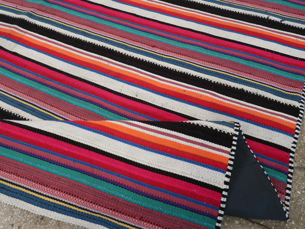 Mid-20th Century Turkish Flatweave Kilim Accent Rug For Sale 2