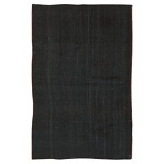 Alfombra de acento Kilim turca de tejido plano de mediados del siglo XX