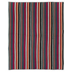 Tapis Kilim turc à tissage plat du milieu du 20e siècle
