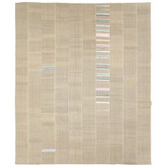 Tappeto turco a trama piatta Kilim grande della metà del XX secolo