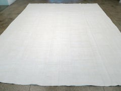 Alfombra Kilim Turca de Tejido Plano de Mediados del Siglo XX de Gran Tamaño