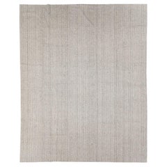 Tapis Kilim turc à tissage plat de grande taille du milieu du 20e siècle