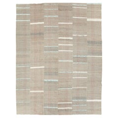 Kilim turc à tissage plat du milieu du XXe siècle Tapis de chambre