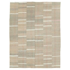 Kilim turc à tissage plat du milieu du XXe siècle Tapis de chambre