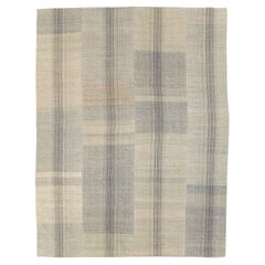 Kilim turc à tissage plat du milieu du XXe siècle Tapis de chambre
