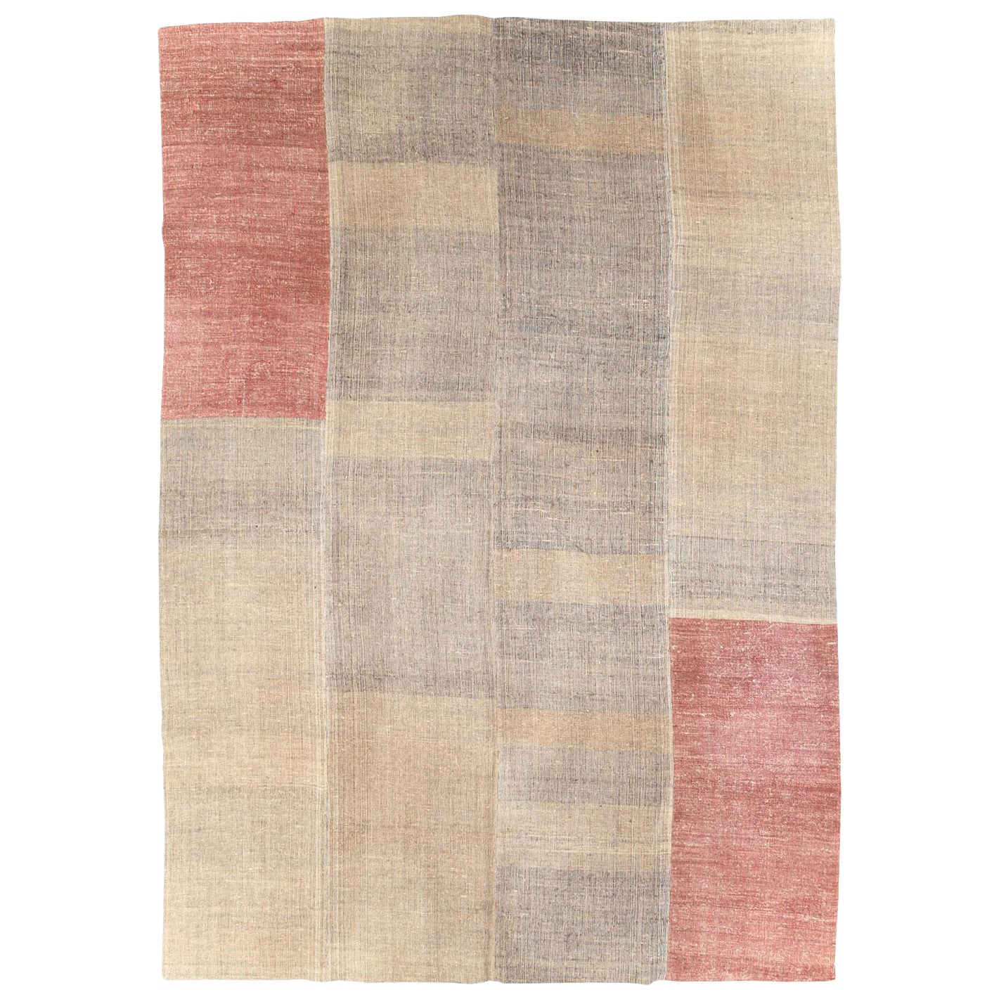 Tappeto turco a trama piatta Rug & Kilim della metà del 20° secolo