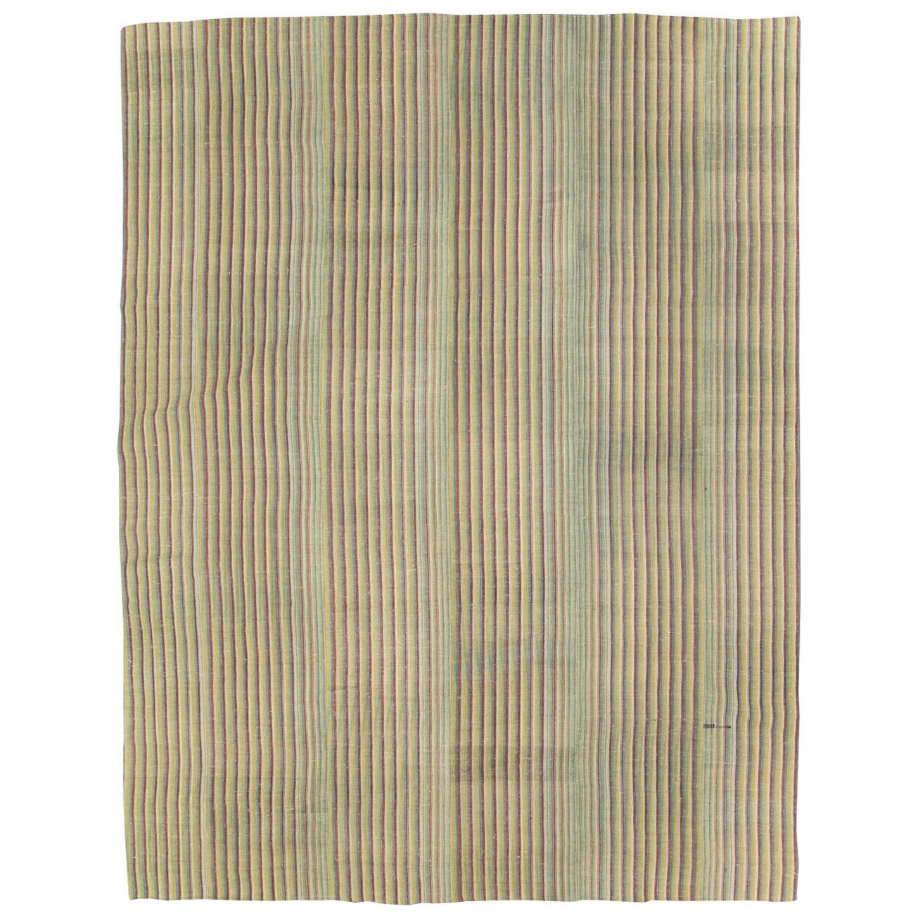 Tappeto turco a trama piatta Rug & Kilim della metà del 20° secolo