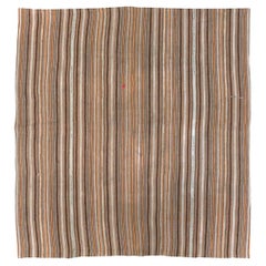 Mid-20th Century Turkish Flatweave Kilim Square Room Size Carpet