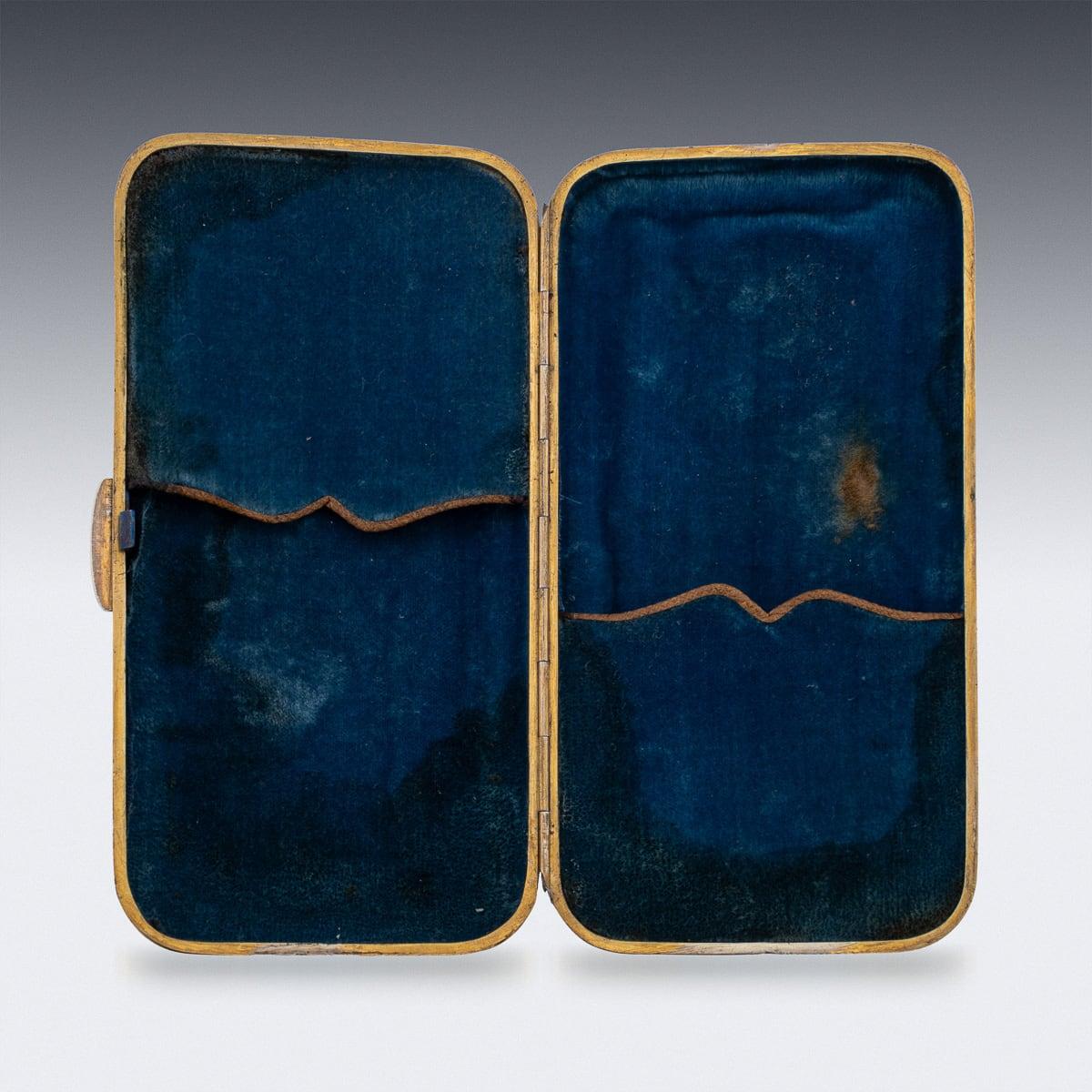 Argento Astuccio per occhiali in argento massiccio dorato turco della metà del XX secolo c.1940 in vendita