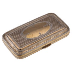 Estuche para gafas de plata maciza dorada turca de mediados del siglo XX c.1940