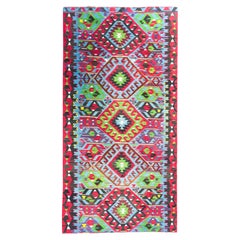 Retro Mid-20th Century Turkish Kilim Rug