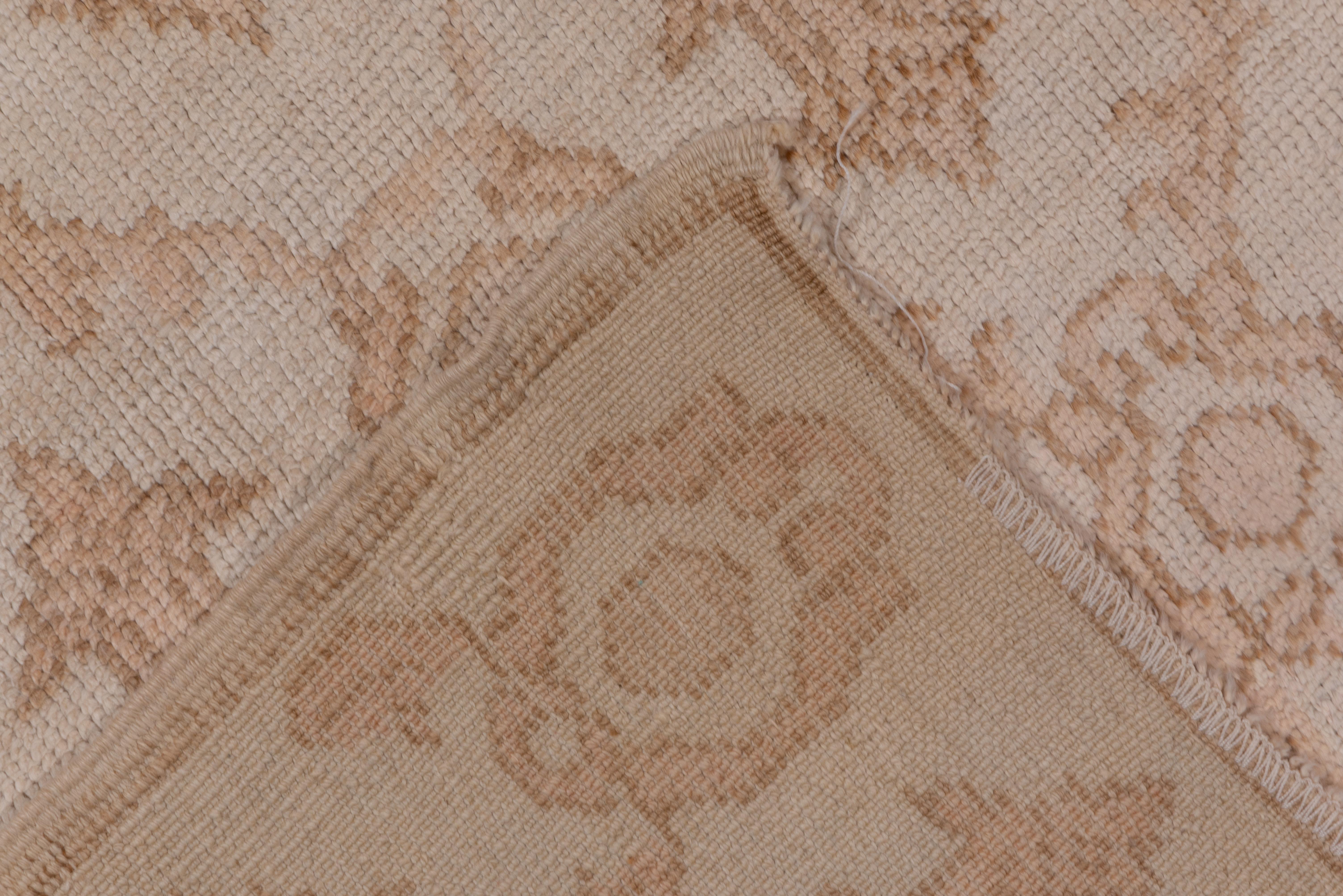 Wool Mid-20th Century Turkish Konya Gallery Carpet, Neutral Tones, Soft Palette For Sale