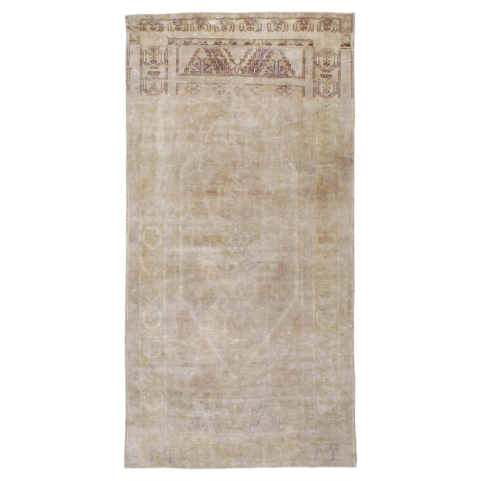 Mid-20th Century Turkish Oushak Accent Rug
