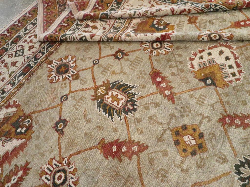 Mid-20th Century Turkish Oushak Large Carpet For Sale 2
