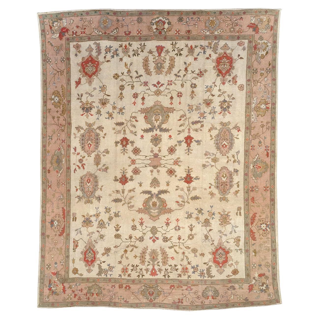 Mid-20th Century Turkish Oushak Large Carpet