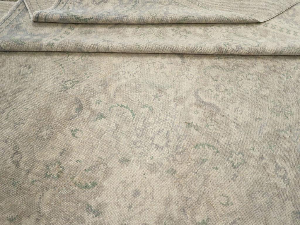Mid-20th Century Turkish Oushak Oversize Carpet For Sale 3