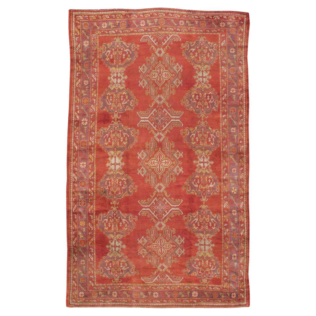 Mid-20th Century Turkish Oushak Room Size Carpet