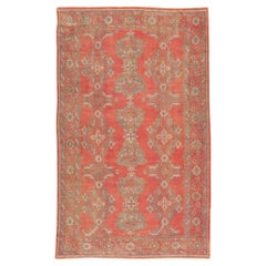 Mid-20th Century Turkish Oushak Room Size Carpet