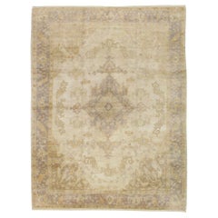 Mid-20th Century Turkish Oushak Room Size Carpet