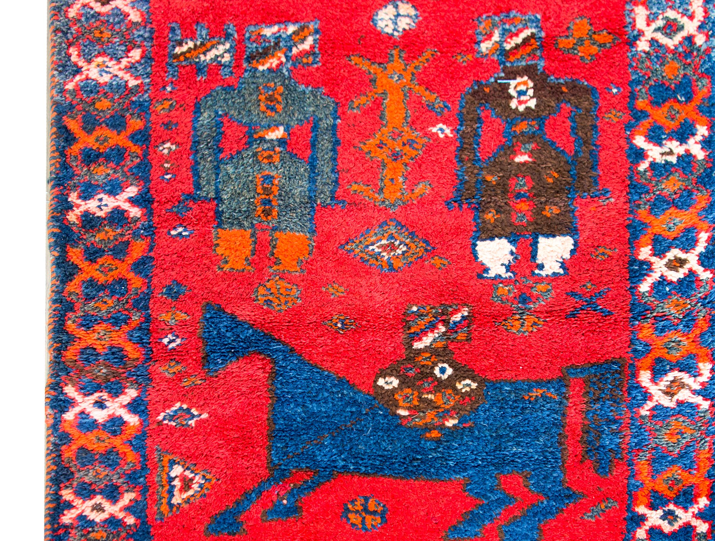 Wool Mid-20th Century Turkish Oushak Rug For Sale