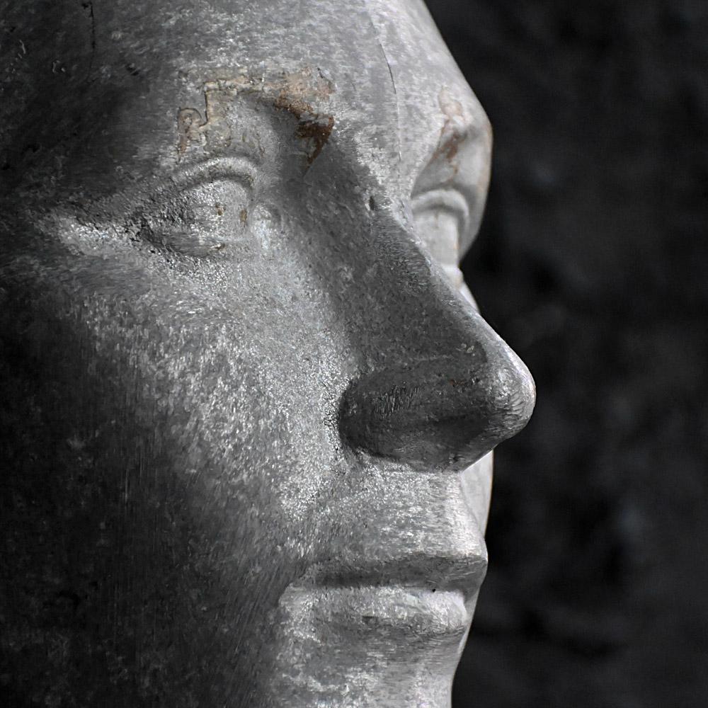 British Mid-20th Century Unusual Mannequin Head Mold 