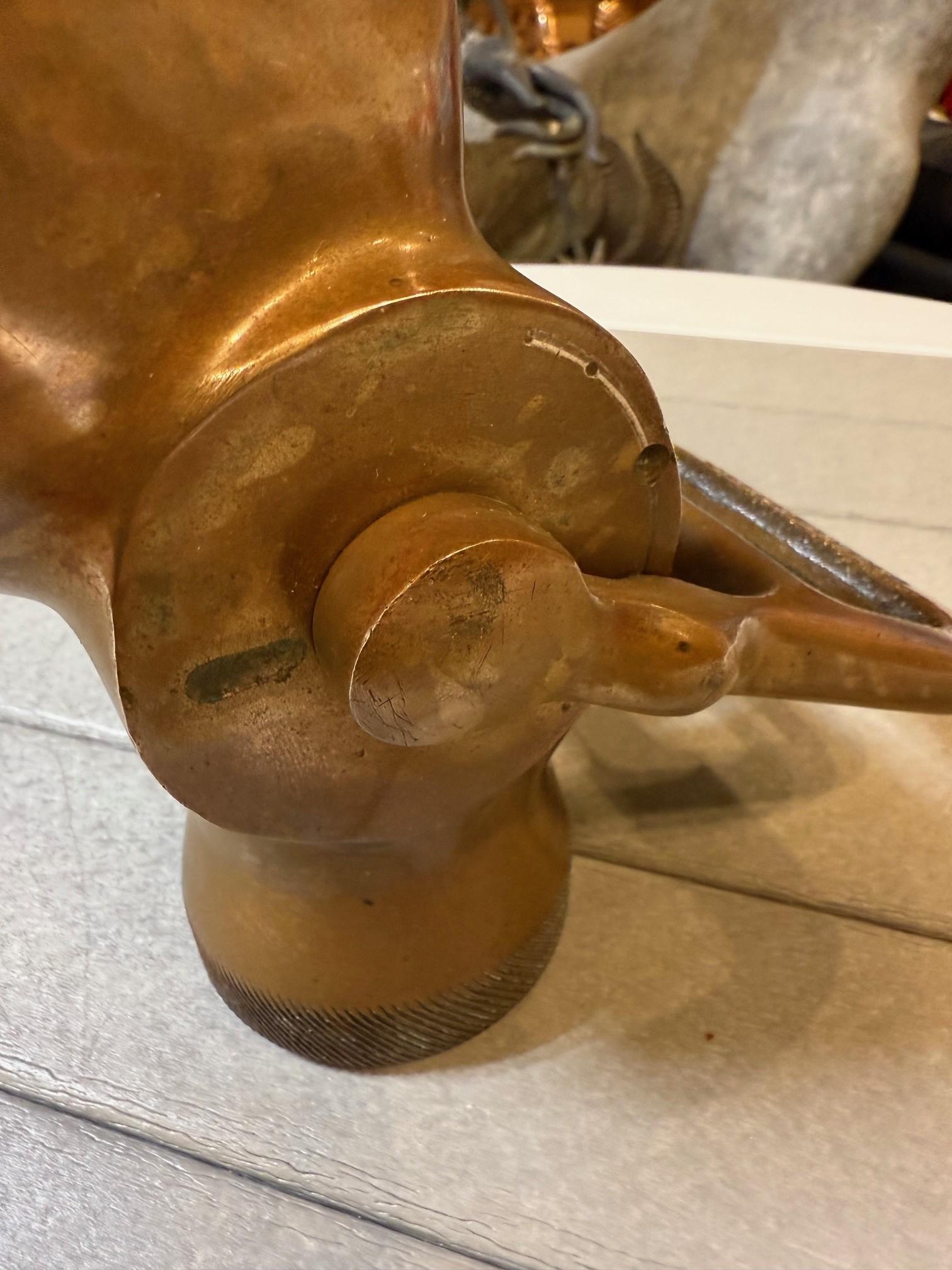 Mid-20th Century US. Brass Ship or Truck Fire Fog Nozzle Akron Brass Inc. For Sale 6