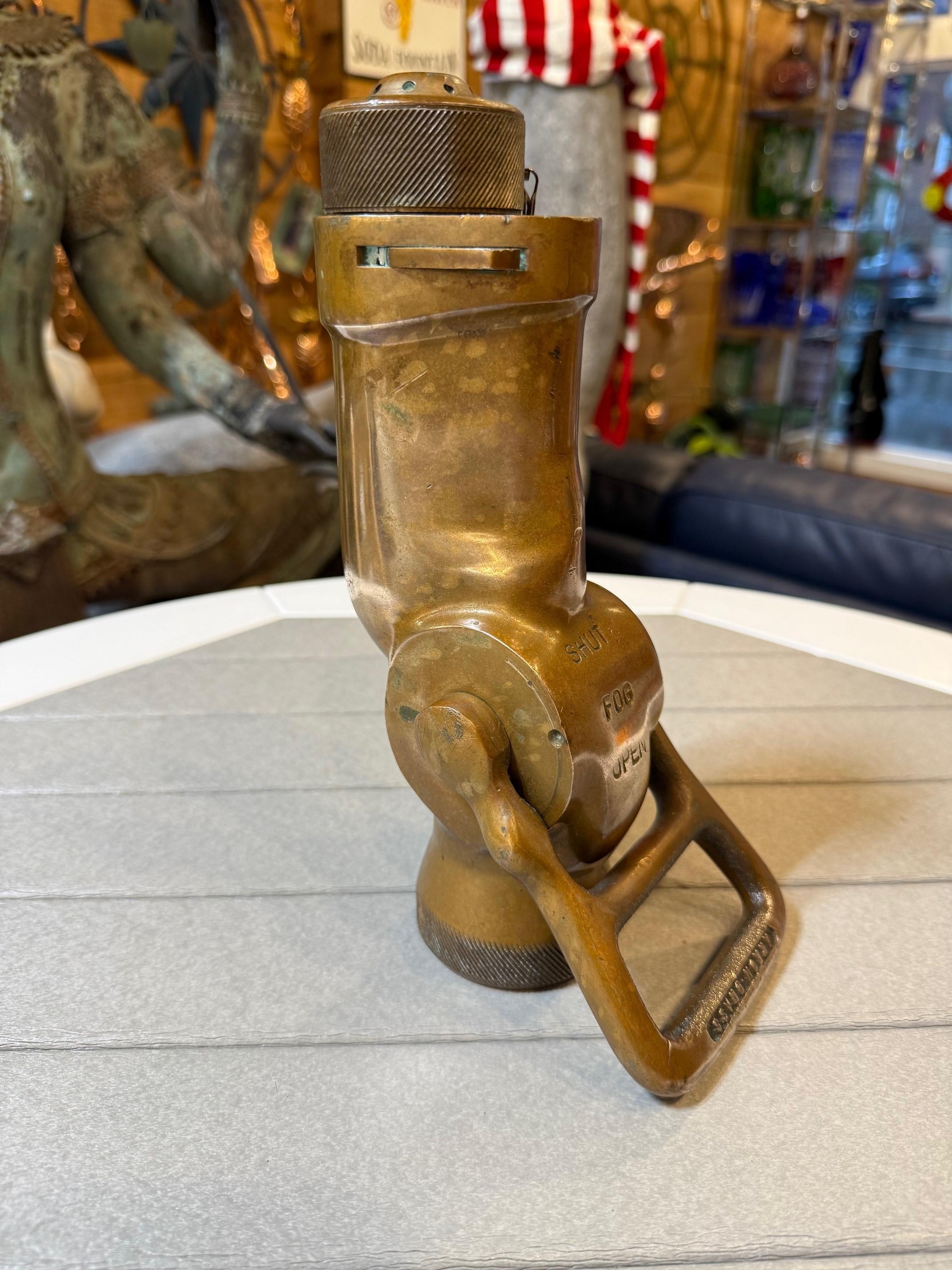 Mid-20th Century US. brass ship or truck fire fog nozzle 