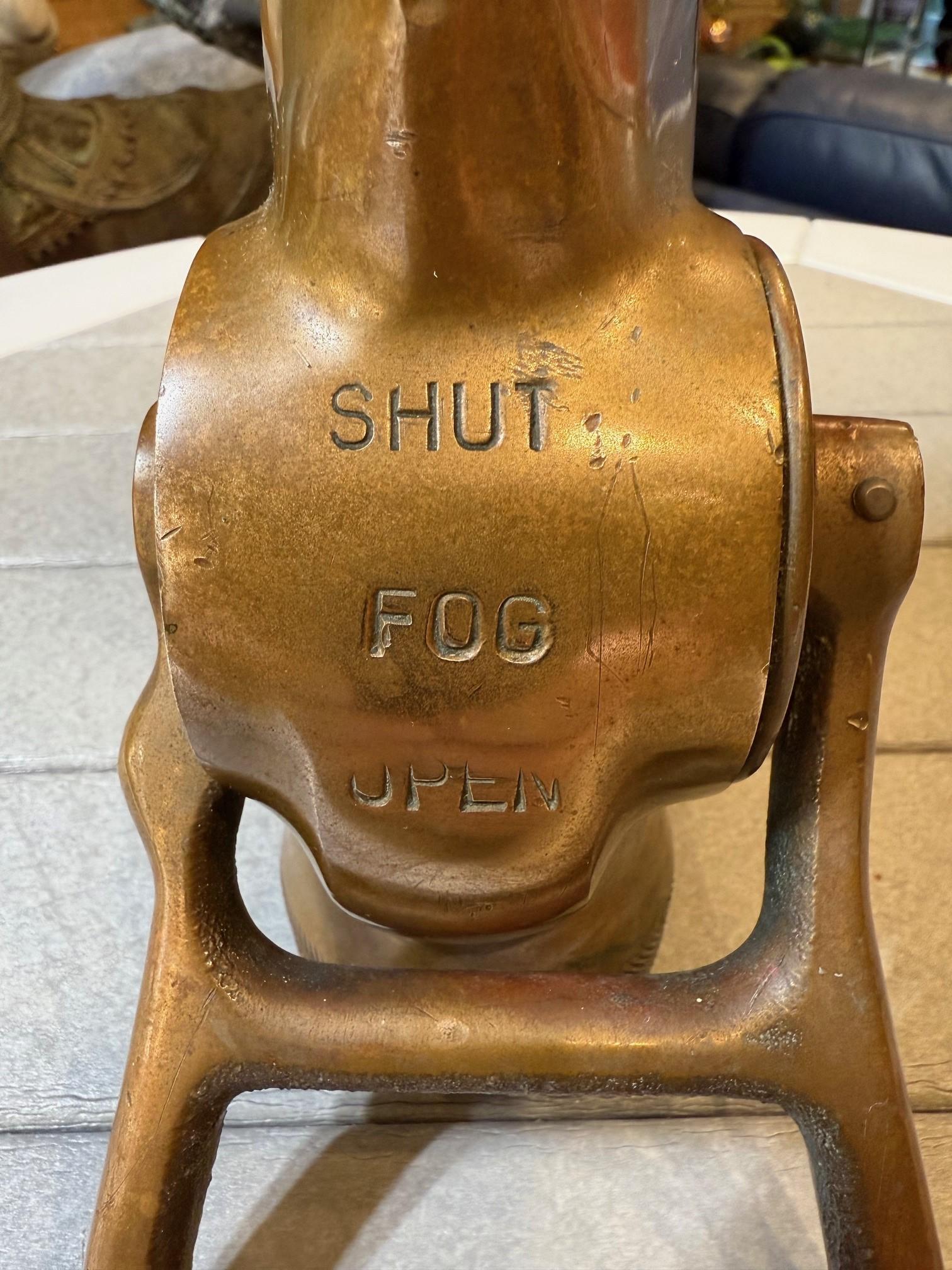 Mid-20th Century US. Brass Ship or Truck Fire Fog Nozzle Akron Brass Inc. For Sale 2