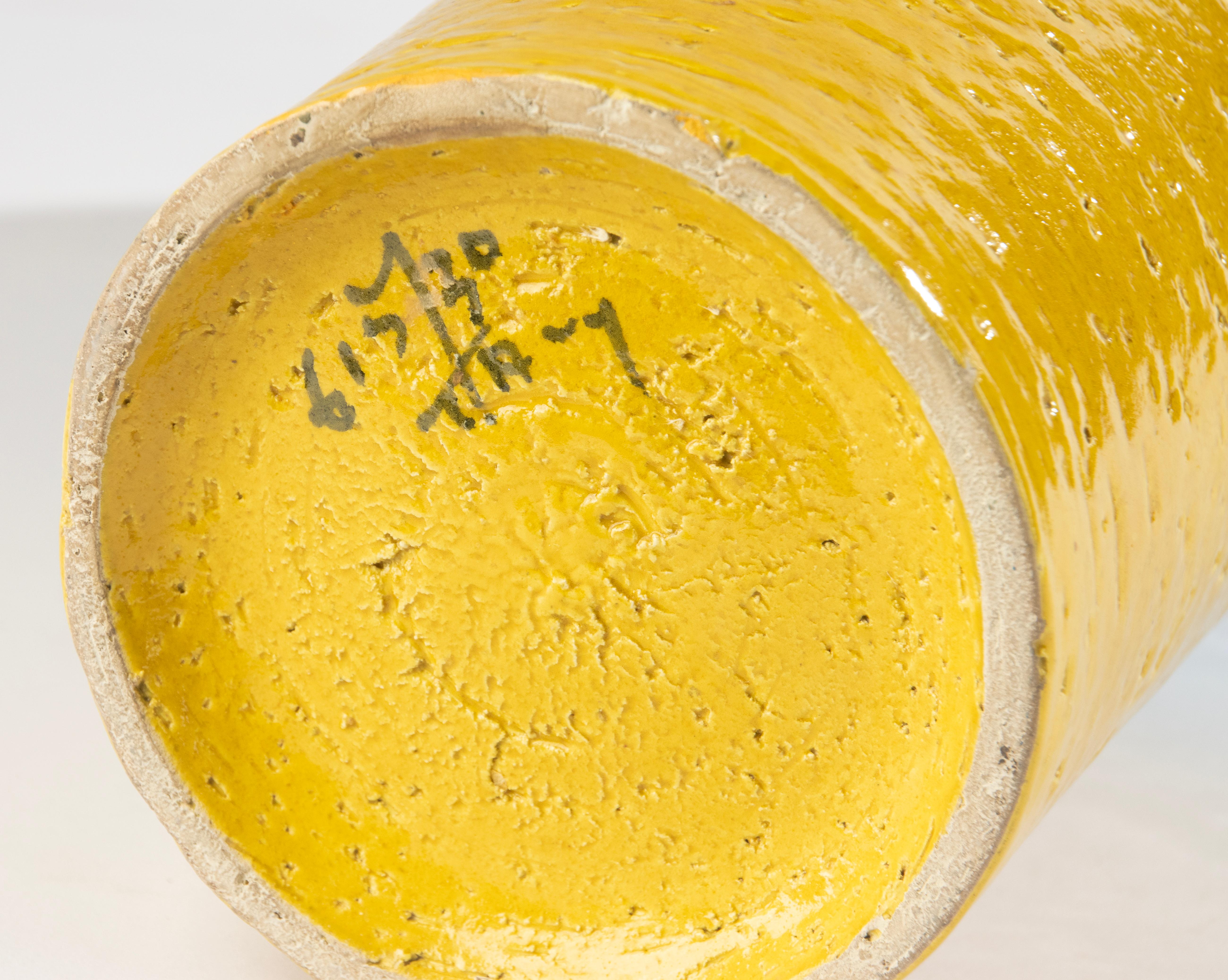 Milieu du XXe siècle - Vase - Bitossi - Céramique - Bleu et jaune de Rimini en vente 5