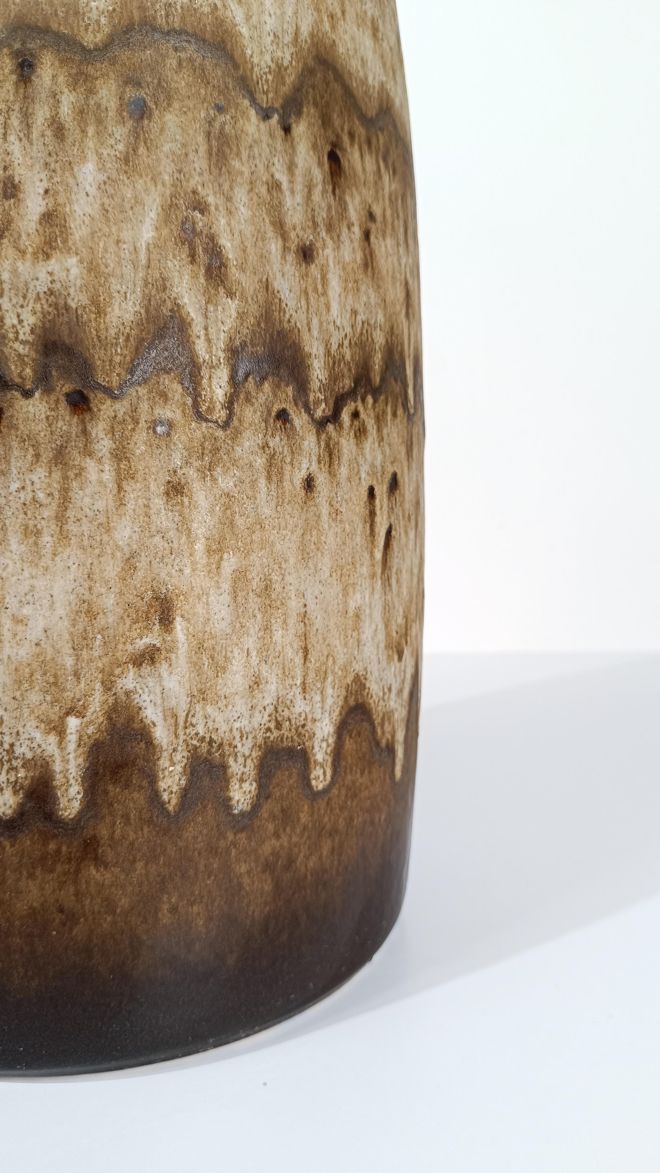 Mid 20th Century Vase Umbrella Stand in Earthy Shades Fat Lava Ceramic, Germany For Sale 5