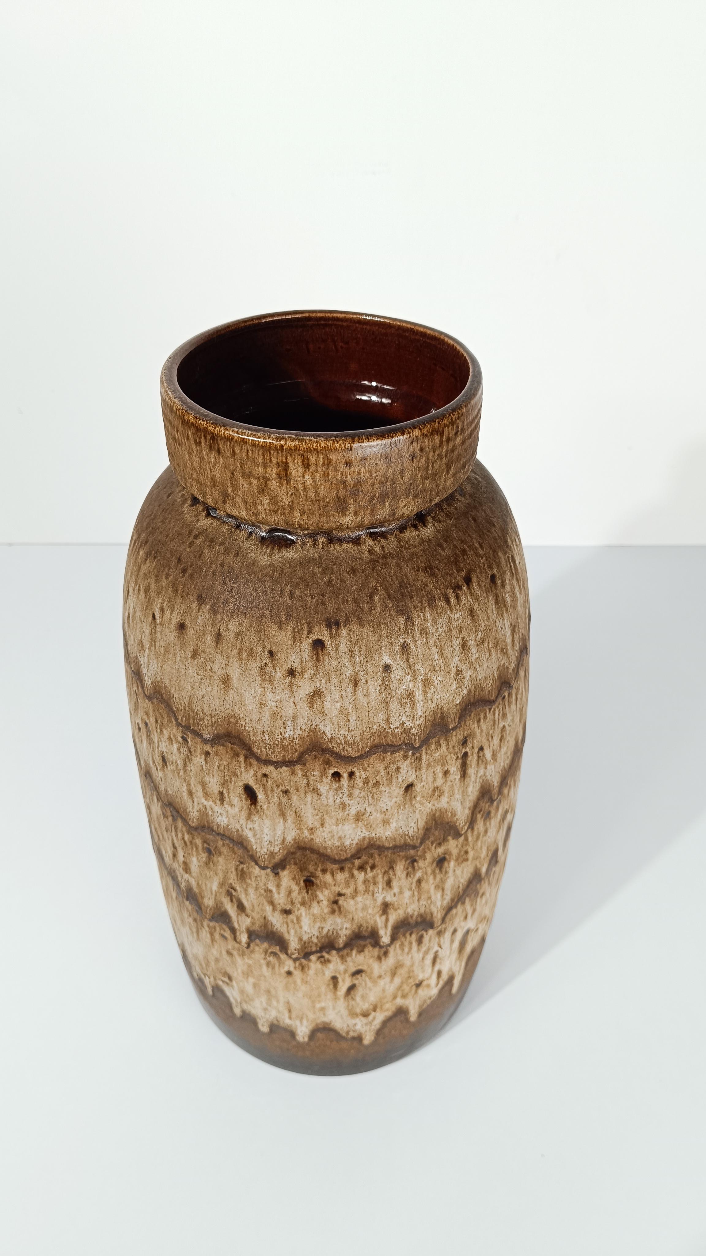 Mid 20th Century Vase Umbrella Stand in Earthy Shades Fat Lava Ceramic, Germany For Sale 7