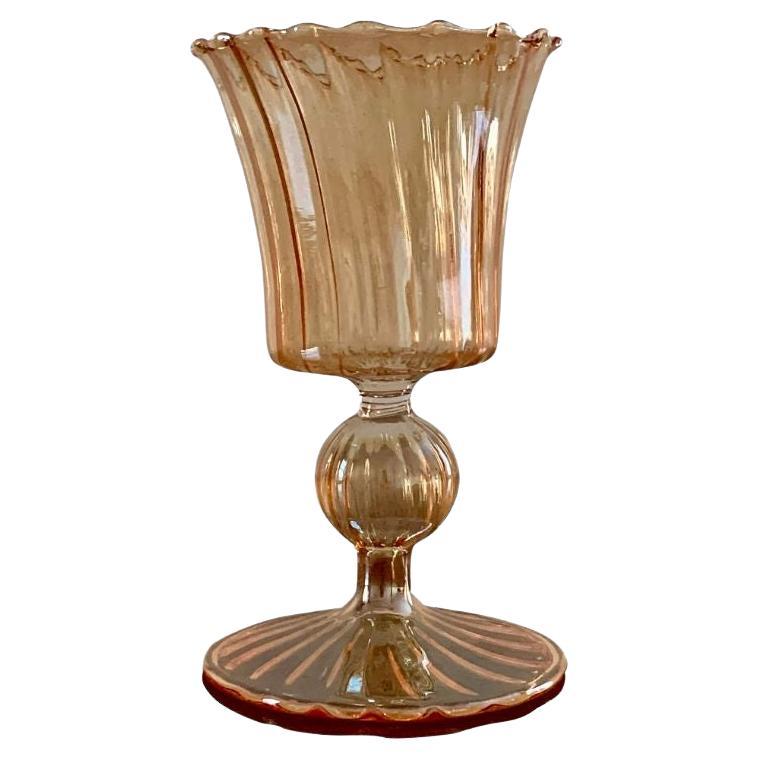 Mitte des 20. Jahrhunderts Kerzenhalter aus venezianischem Glas im Angebot