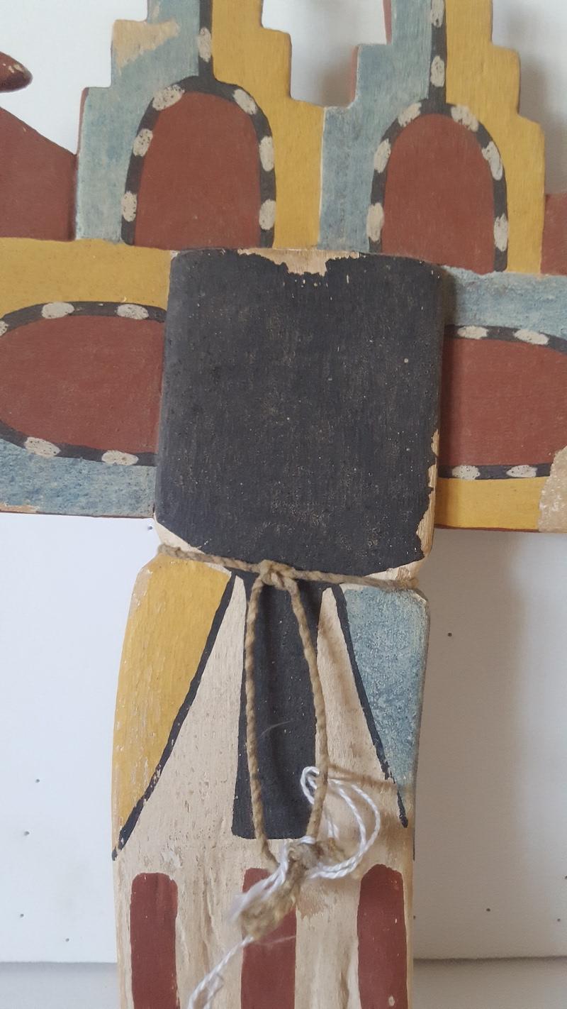 Brushed Mid-20th Century Version of a Vintage Hopi Kachina Doll
