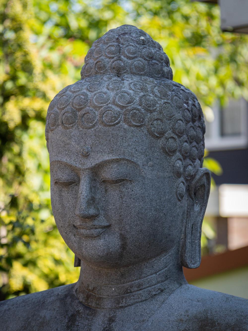 Mid-20th century very large and special lavastone Buddha statue  OriginalBuddha For Sale 7