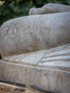 Très grande statue de Bouddha en lavastone de la fin du 20e siècle  OriginalBuddha