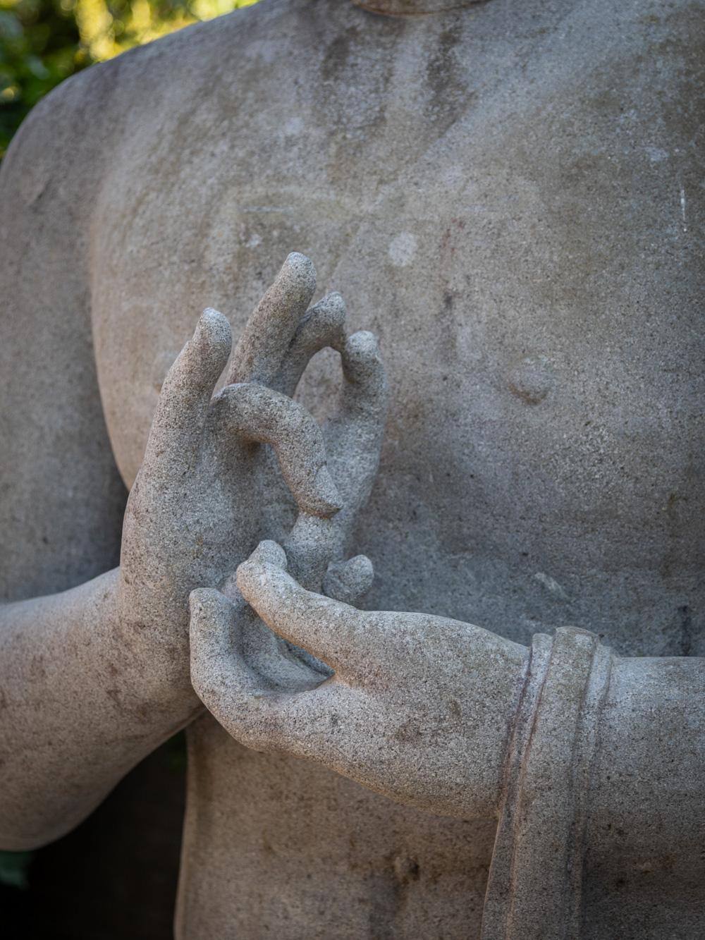 Mid-20th century very large and special lavastone Buddha statue  OriginalBuddha For Sale 1