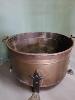 Mid-20th Century Very Large French Copper Firewood Bin