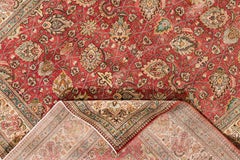 Alfombra Persa Tabriz Vintage, Lana Anudada a Mano, Floral, Años 60