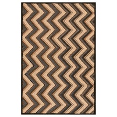 Tappeto vintage americano con ganci della metà del XX secolo ( 4'6" x 6' - 137 x 1830 cm )