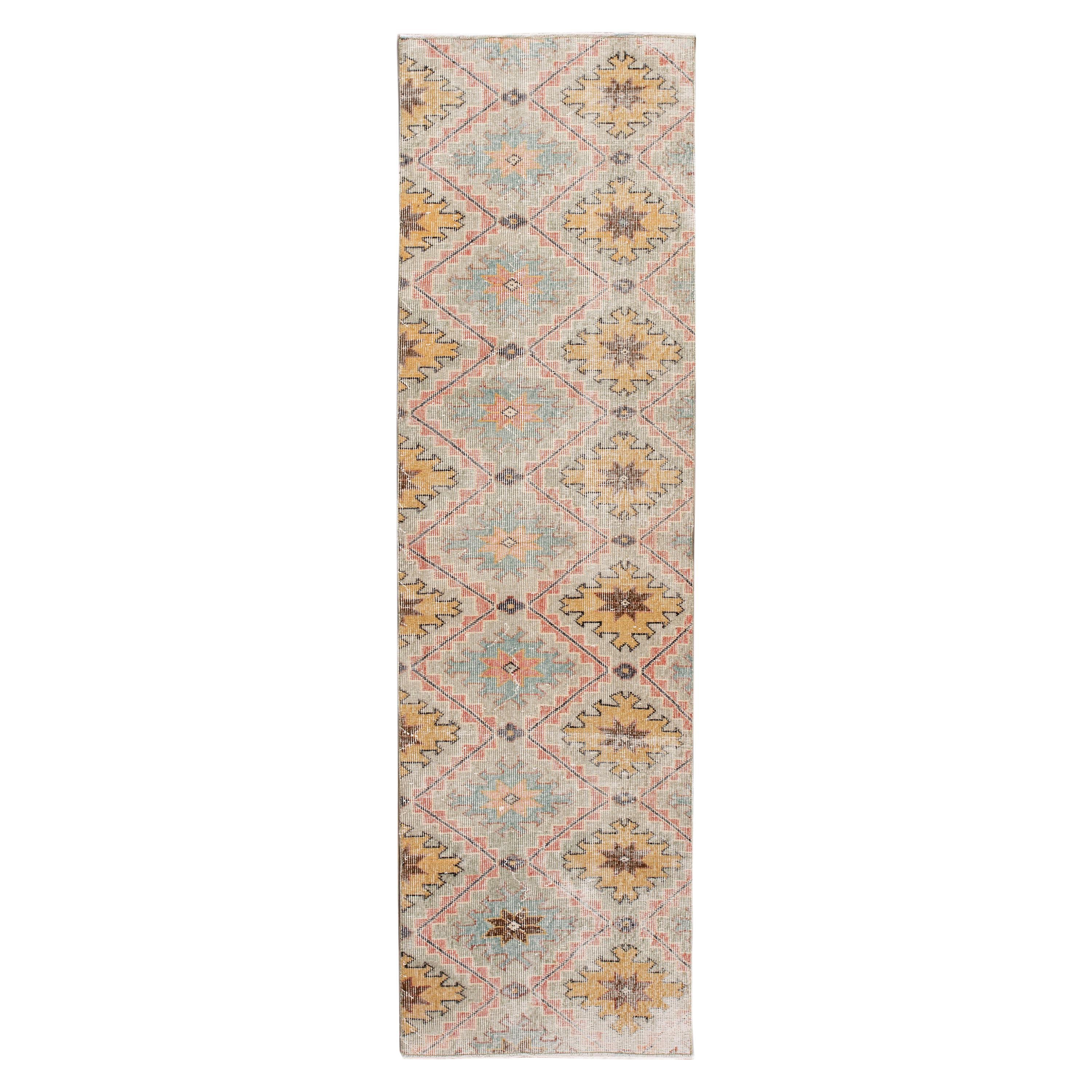 Mid-20th Century Vintage Art Deco Wool Runner For Sale at 1stDibs