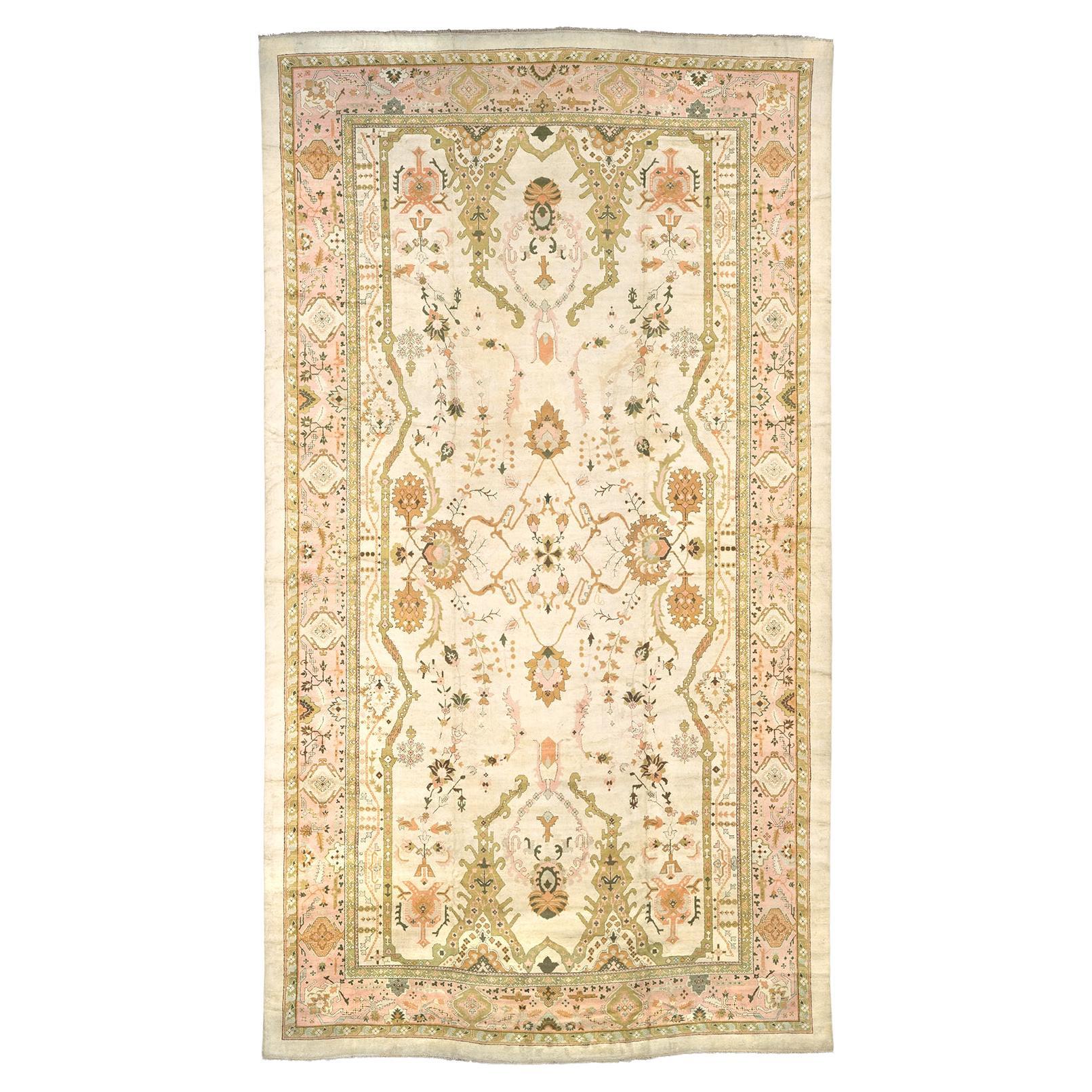 Mid-20th Century Vintage Beige Indian Rug