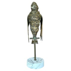 Mid 20th Century Vintage Boho Brass Bird Sculpture