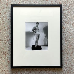 Mid 20th Century Vintage Boho Bruce of La Photograph of Man With Fencing Sword