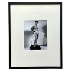 Mid 20th Century Used Boho Bruce of La Photograph of Man With Fencing Sword