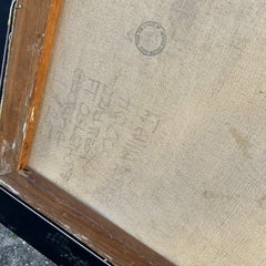 Mid 20th Century Vintage Boho Original Oil Portrait on Canvas