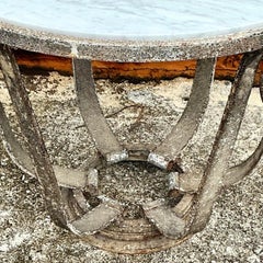 Tavolo da sala centrale in ferro patinato Boho della metà del XX secolo