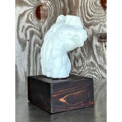 Mid 20th Century Vintage Boho Plaster Torso of Man