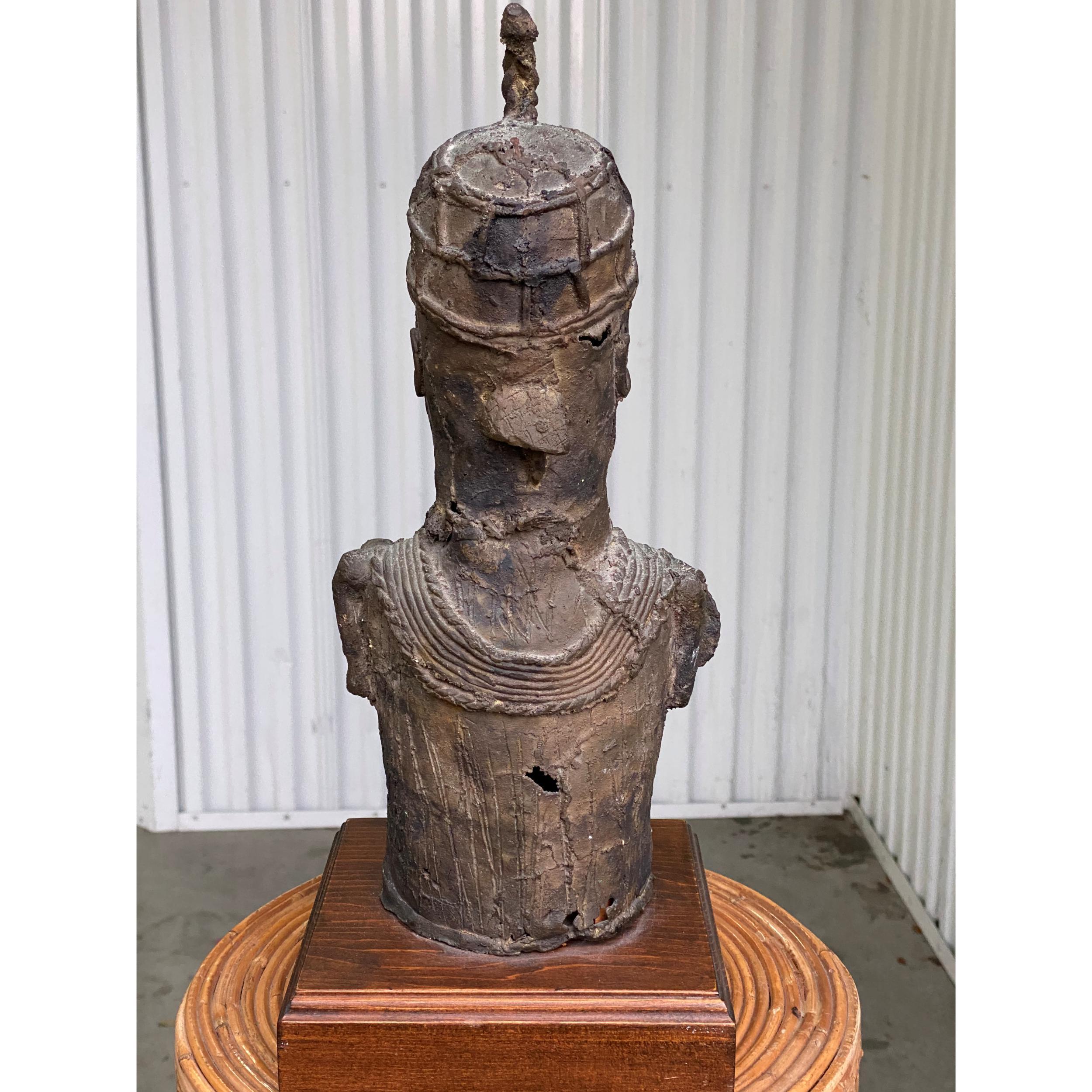 Mid 20th Century Vintage Bronze Tribal Sculpture For Sale 3