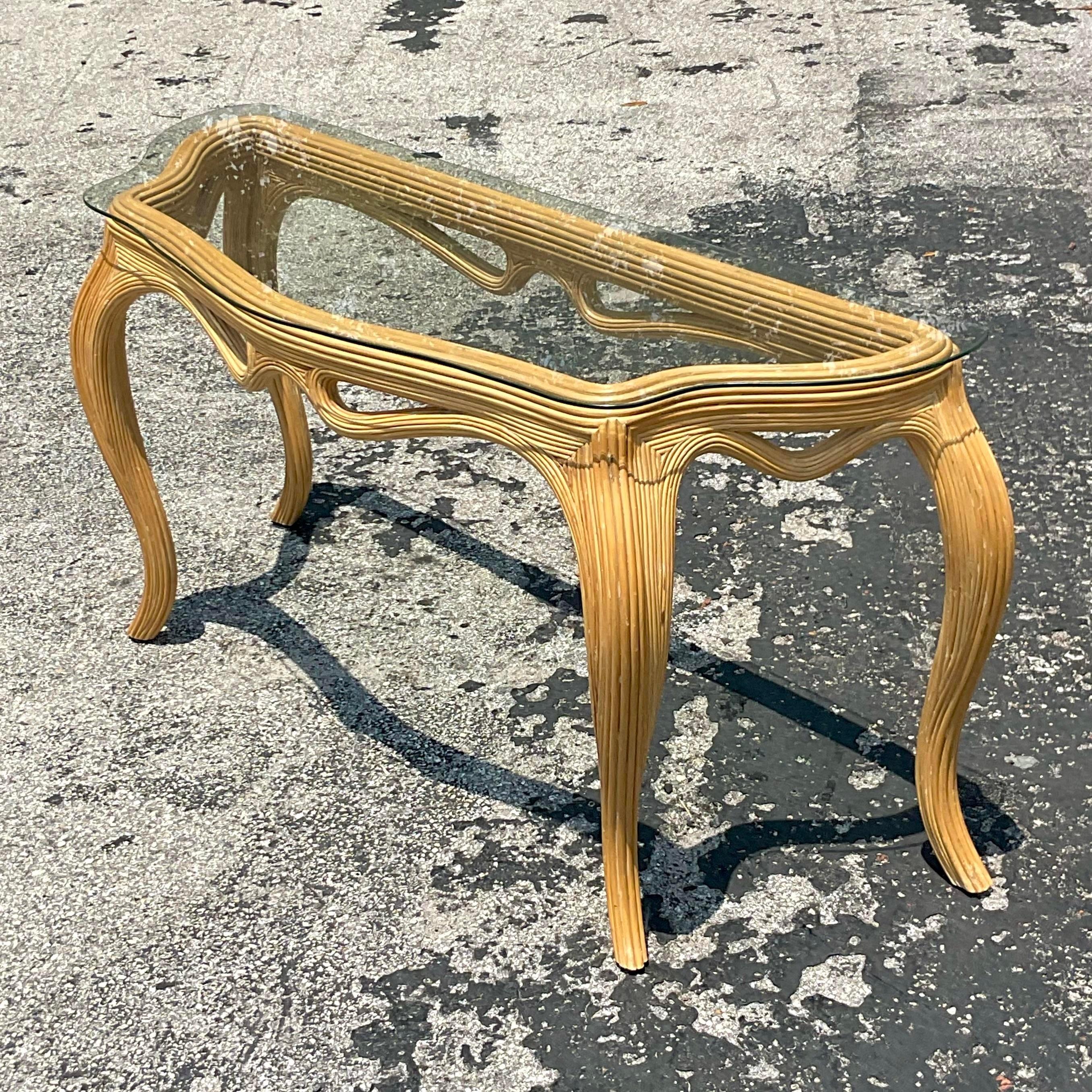 vintage mid century console table