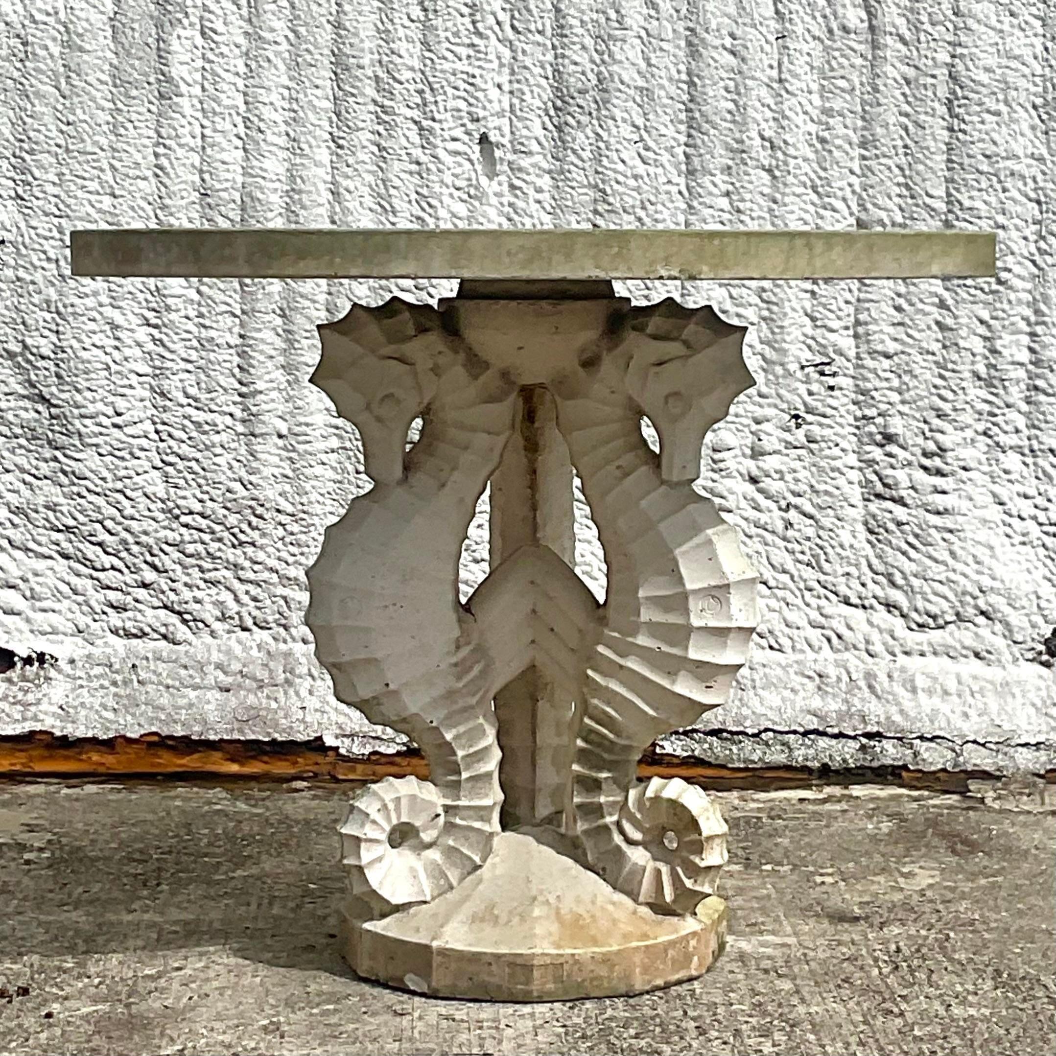 Américain Table centrale en forme d'hippocampe de style côtier du milieu du 20e siècle en vente